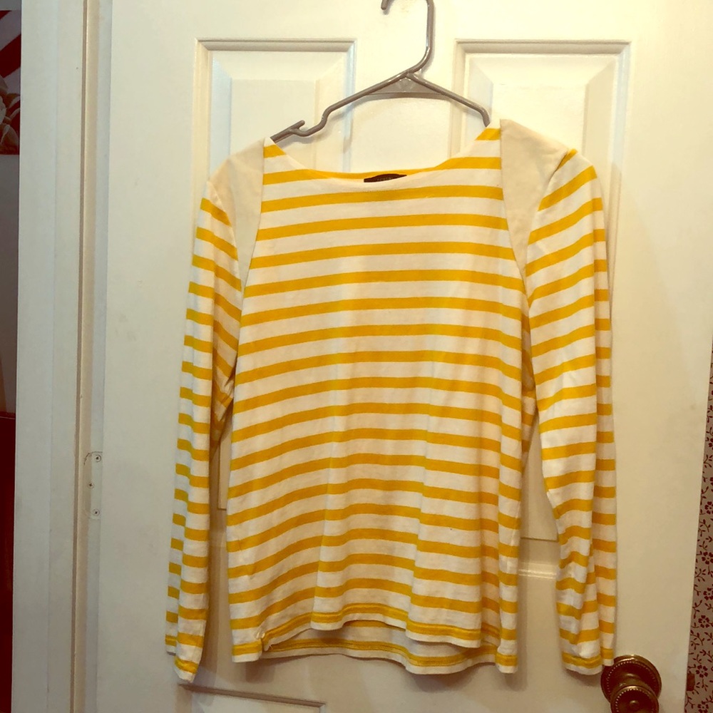 J. Crew Yellow Striped Shirt, Long Sleeve